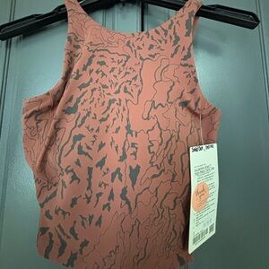 Lululemon Athletica Red and Black Patterned Tank